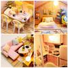 CRESYMME Dollhouse Miniature Wooden 3D DIY Handmade for Adults Kit, Puzzle, (Honey-Colored Time)