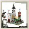 1928 деталей Sunrest Court Of The Horse Knight MOC Модель Альтернативная сборка с использованием Creator В наборах Строительные блоки Пользовательская головоломка DIY