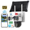 New V380 Pro 8MP Solar Powered Surveillance 3 Screen Wireless WiFi PTZ Camera 4K Outdoor Security 4G Sim Card Solar CCTV Camera