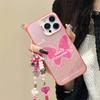 Zhitai Frosted Laser Shell Case for iPhone 15 Pro Max/14/13/12 Pro, XS, XR, 6/7/8 with Bracelet