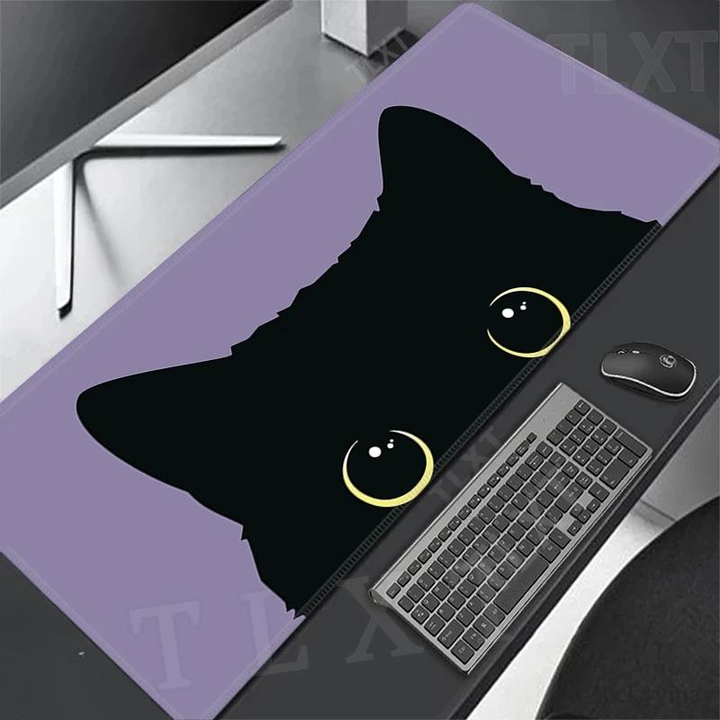 Kawaii Mouse Pads Cute Cat Mousepad Large Mouse Mat Big Purple Desk Pads Non-Slip Rubber Laptop Computer Keyboard Table Mats