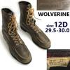WOLVERINE Кожаные Рабочие Ботинки на Шнуровке Винтажные Размер 12D 29.5-30.0 Коричневые 1000 Миль(ИСПОЛЬЗОВАЛ)