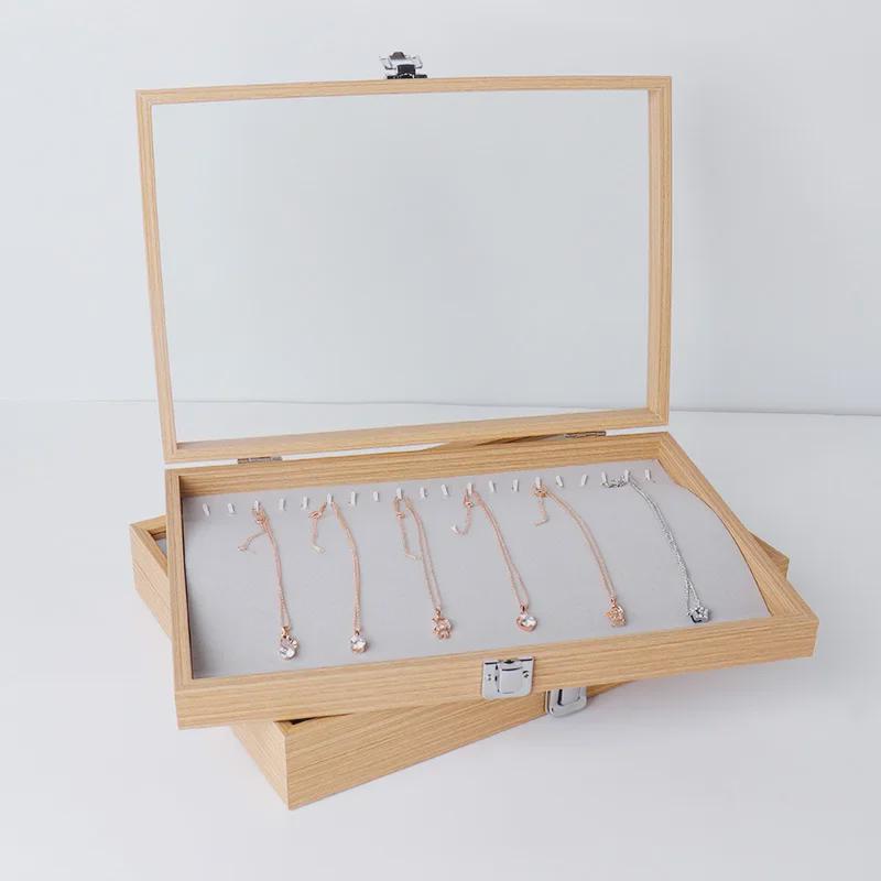 Роскошная бархатная шкатулка для демонстрации ювелирных изделий: ожерелий, браслетов и цепочек