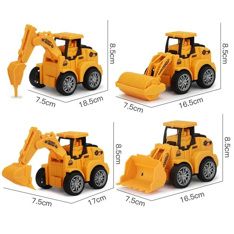 1pc Engineering Car Vehicle Toys Plastic Diecast Construction Excavator Model Truck For Children Kids Boys Funny Birthday Gift