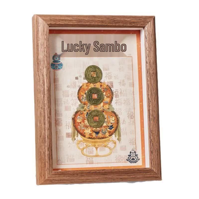 JINGRUIXIANG Feng Shui Ancient Coin Display Frame