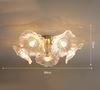 Modern Minimalist Lotus Chandelier Nordic Glass LED Chandelier Bedroom Interior Home Decoration Luxurious Living Room Lighting
