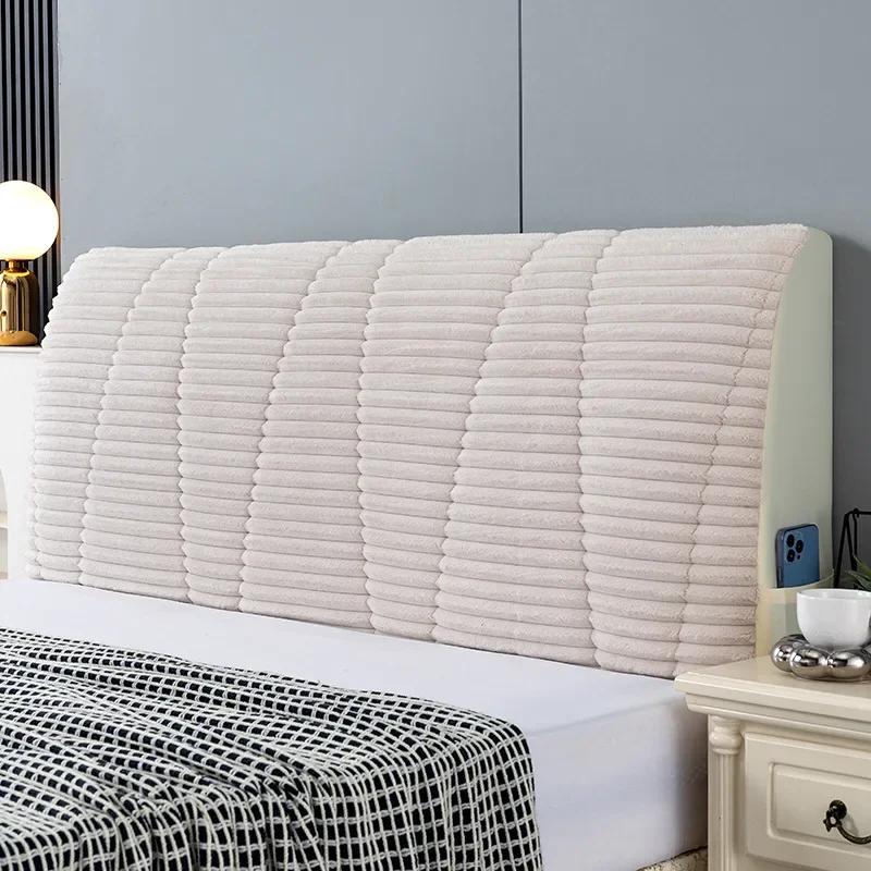 1 шт., все включено, зимний утолщенный стеганый чехол для изголовья кровати, мягкий бархатный чехол для изголовья кровати, чехол для защиты спинки кровати от пыли