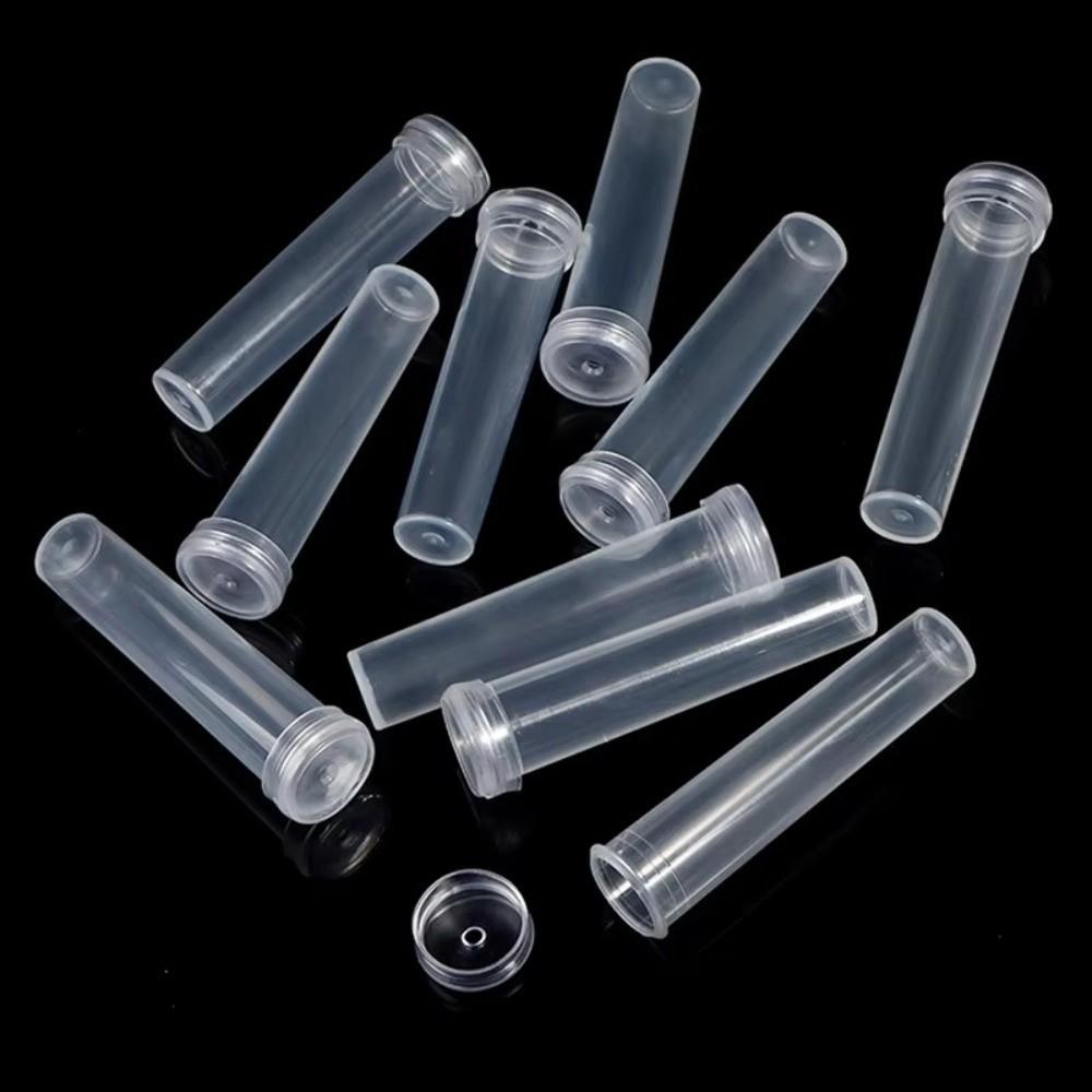 100Pcs Transparent Plastic Flower Preservation Pipe with Caps Nutritional Flower Tube Flowers Decor