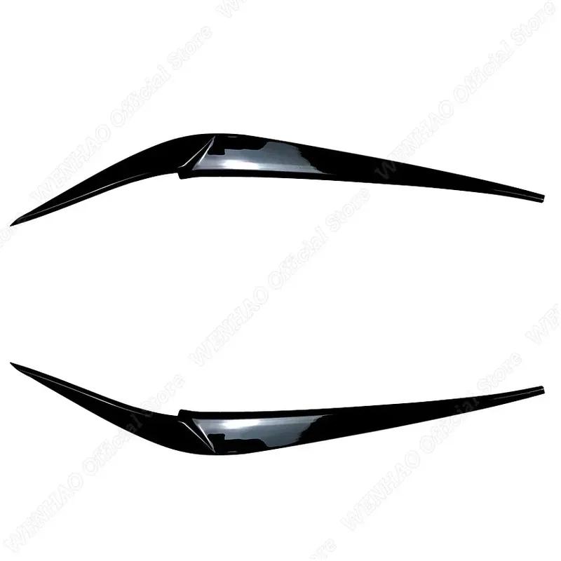 2pcs Gloss Black Headlight Eyebrows for BMW X4 X3 G01 G02 2018 2019 2020 2021 Car Headlight Eyelids Lids ABS Plastic Accessories