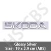 1 шт. 3D ABS Буквенный значок SKODA Наклейка на автомобиль Логотип SKODA Наклейка-значок на задний багажник автомобиля Аксессуары для экстерьера автомобиля