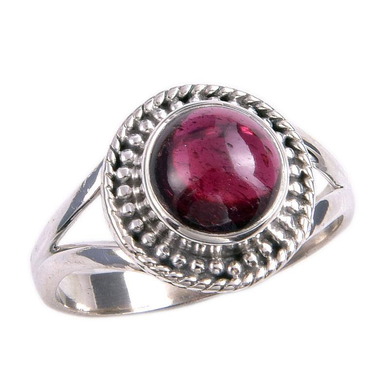 Натуральный гранат драгоценный камень 925 проба стерлингового серебра ювелирное кольцо размер 7.5 z8r60