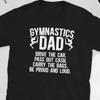 Gymnastics Dad T Shirt Of A Gymnast Father S Vintage Washed Graphic Fashion Versatile Comfortable Top For Everyday Wear Homme