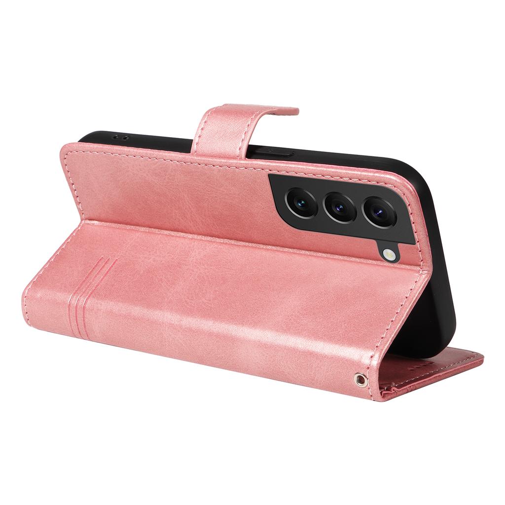 For Samsung Galaxy S21 FE 5G Case Imprinting Lines Wallet Leather Phone Cover