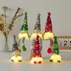 Lighted Christmas Gnome Decoration Mini Christmas Plush Gnome Figure Light Up Swedish Tomte Doll for Winter Tabletop Decor