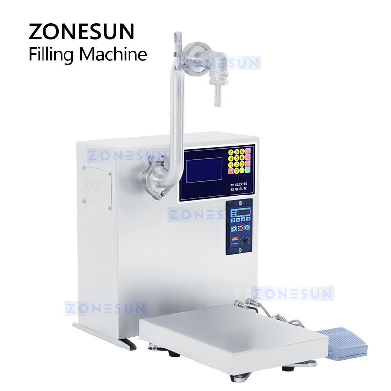 ZONESUN ZS-GPW1 High Flow Gear Pump Liquid Weighing Filling Machine Digital Control Filler for Cooking Oil Edible Oil Beverage