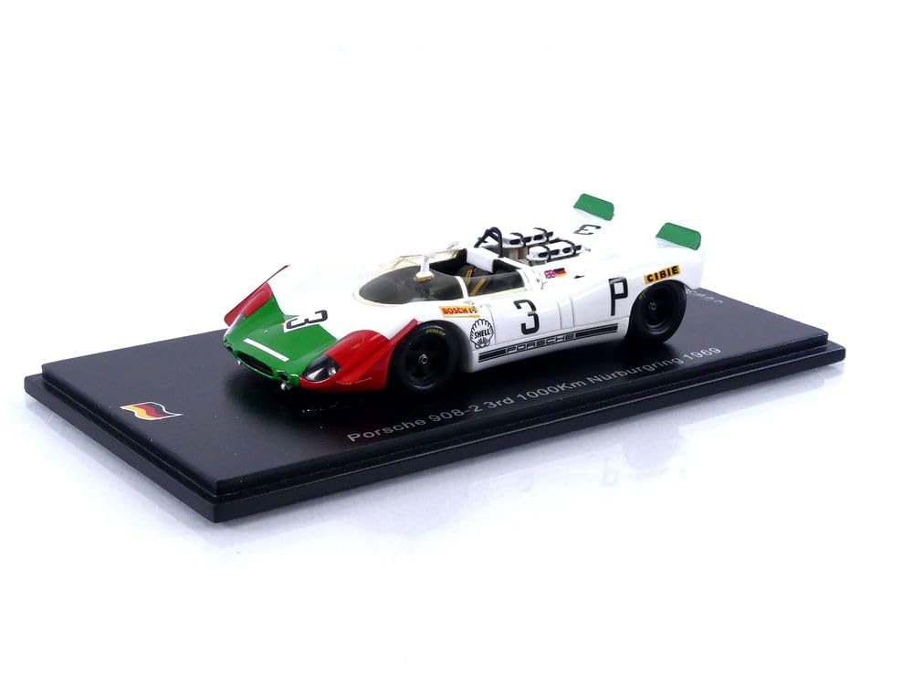Spark Национальная Модель Porsche 1969 Нюрбургринг 1000км 3-е место Аренс 1/43 908/2 #3 V. Элфорд/К.