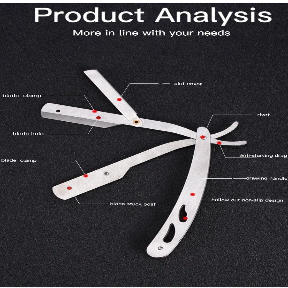 Лезвия из нержавеющей стали, ручная бритва для бритья, парикмахерские инструменты, бритва для волос из нержавеющей стали