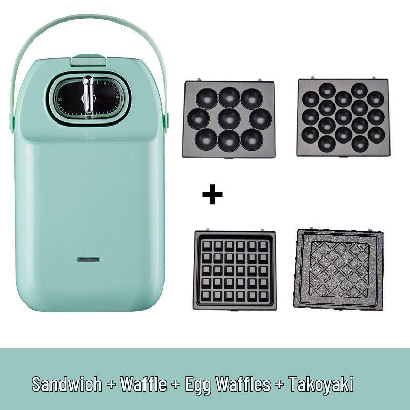 Multi-Function Breakfast Maker: Sandwich, Toast, Waffle, and Egg Cooker