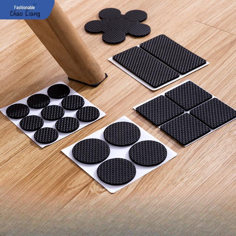 Бесшумные накладки для ножек: Противоскользящие, износостойкие силиконовые накладки для ножек обеденного стула и дивана - защита деревянного пола.