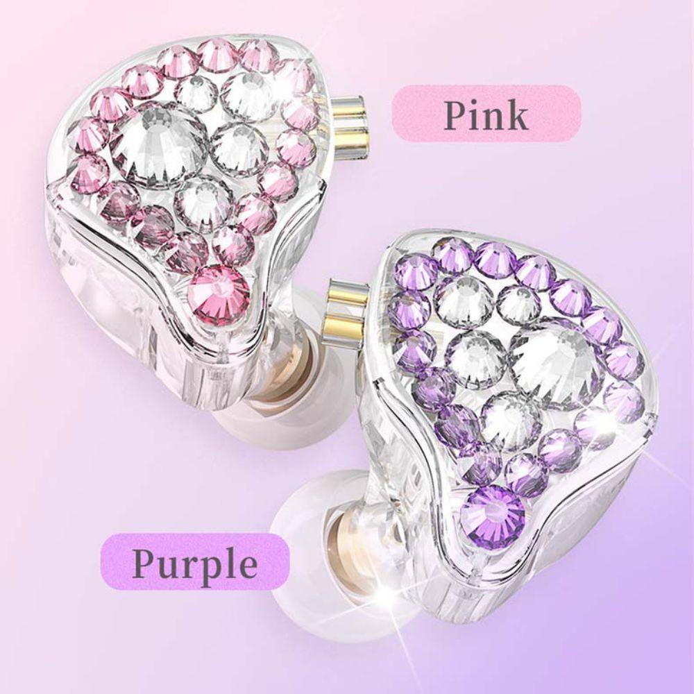 With/NO MIC Wired Earphone Detachable In-Ear Earbuds Shiny Headphones Music Monitor Headset