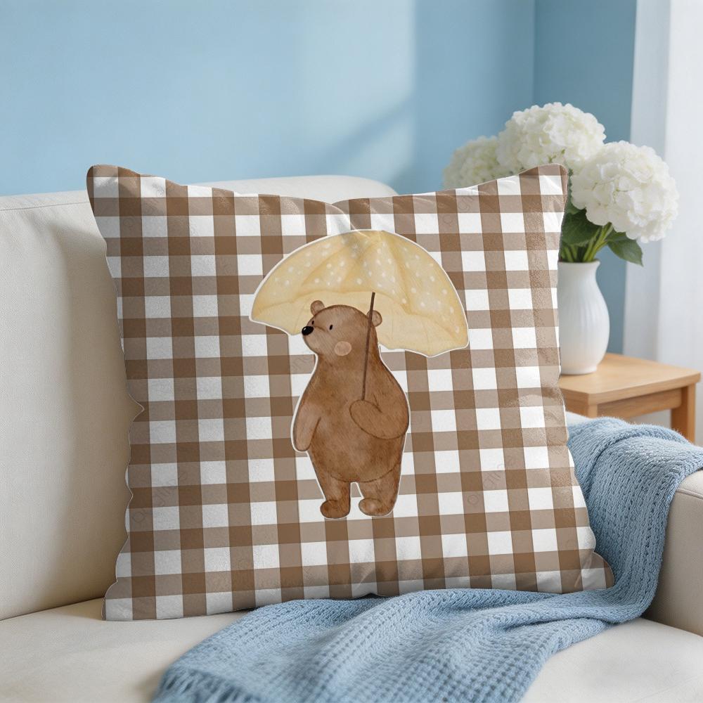 Cute Funny Animal Ins Cartoon Cushion Cover Square Pillow Bedroom Sofa Leisure Comfort Living Room Home Decoration X