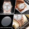 BINBOND Top Luxury Men's Quartz Watch Men's Diamond Watch Waterproof Night Light Date Week Stainless Steel Watch
