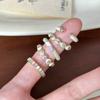 Elegant French Adjustable Style Ring For Women With Unique Geometric Design In Material Copper