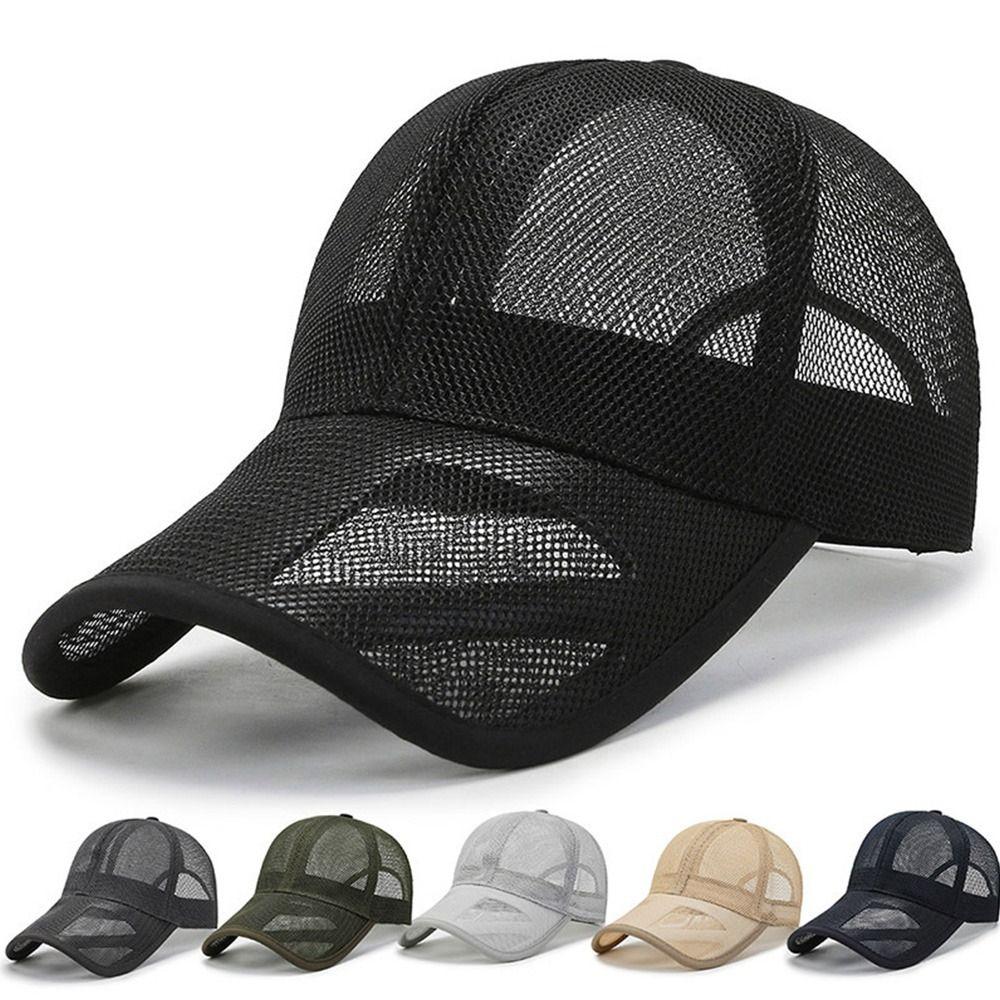 Breathable Men Women Fashion Summer Sunscreen Hats Sun Protection Caps Baseball Cap Full Mesh Hats