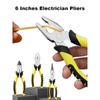 6 Inches Wire Pliers Sharp Large Opening Stripping Pliers Industrial Grade Labor-saving Household Electrician Pliers