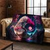 Nature Balance Yin Yang Tai Chi Black White Energy Flannel Blanket,Cozy Soft Throw Blanket for Home Bedroom Bed Sofa Cover Gift