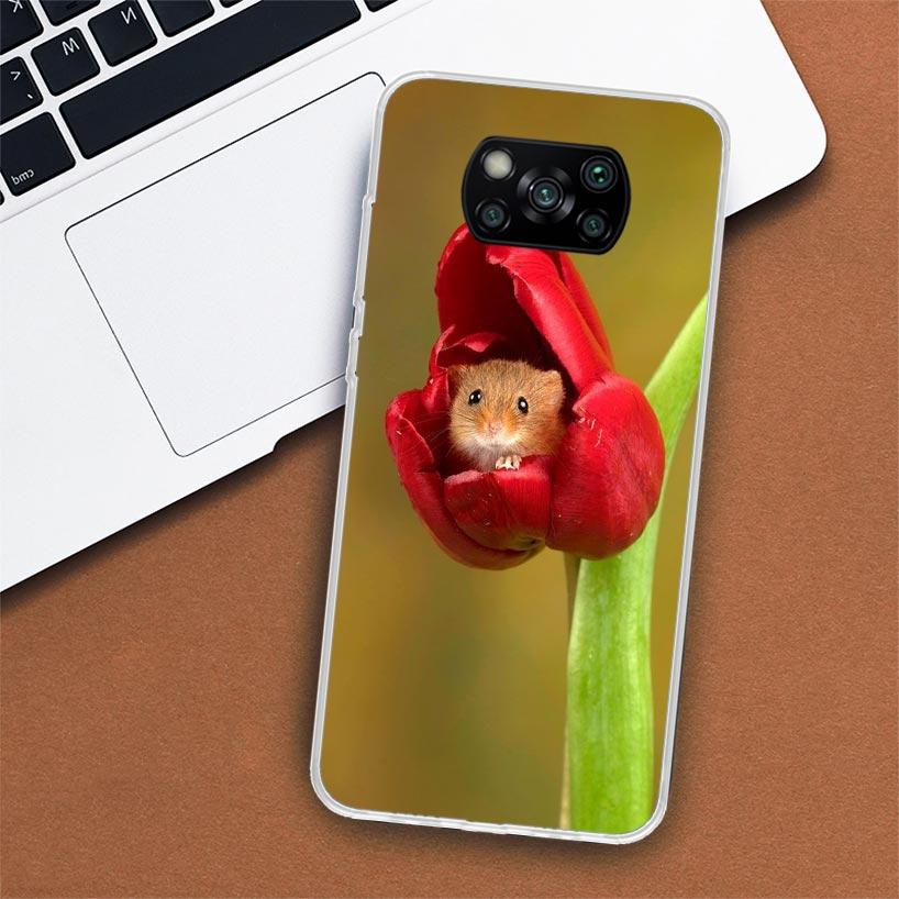 Милый чехол для телефона с изображением хомяка для Xiaomi Poco X3 Nfc X4 Gt X5 Pro M5S M4 M3 M2 F5 F4 F3 F2 F1 Mi Note 10 Fundas Shell