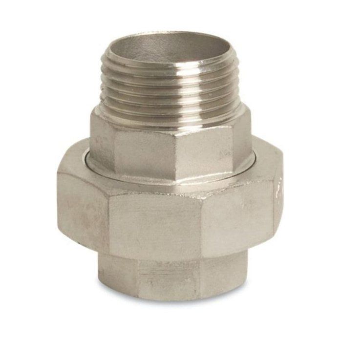 Stainless Steel Threaded Fitting 3/8" Male X Female - Conical Type
