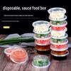 Fangcaodi 25ml Disposable Plastic Sauce Containers with Lids, 100-Pack