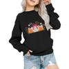 Kids' Fashion Loose-Fit Casual Long-Sleeve Christmas Print Oversized Crewneck Sweatshirt