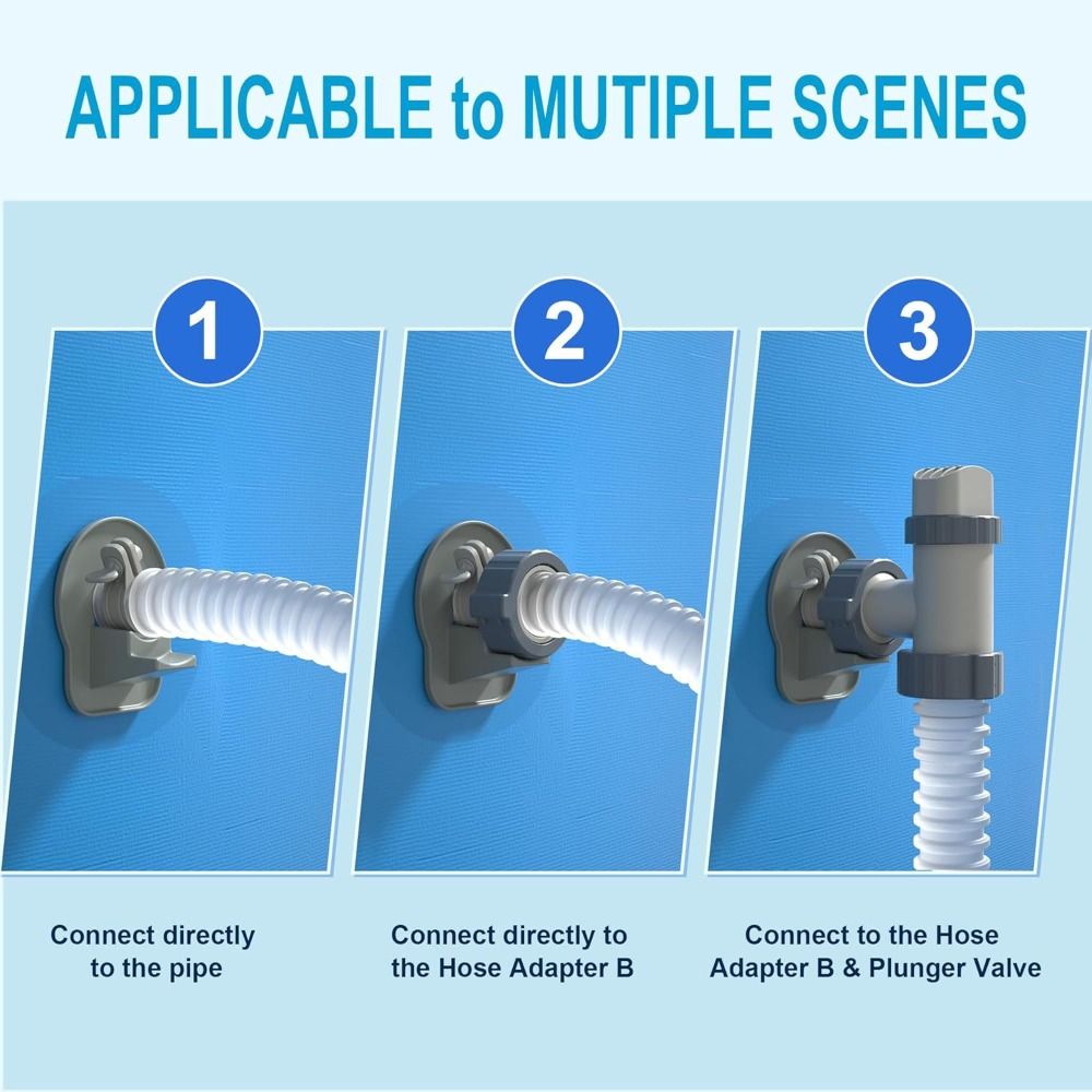 1.25inch Swimming Pool Pipe Holder Drill Free Pool Hose Support for Intex Pool Supplies