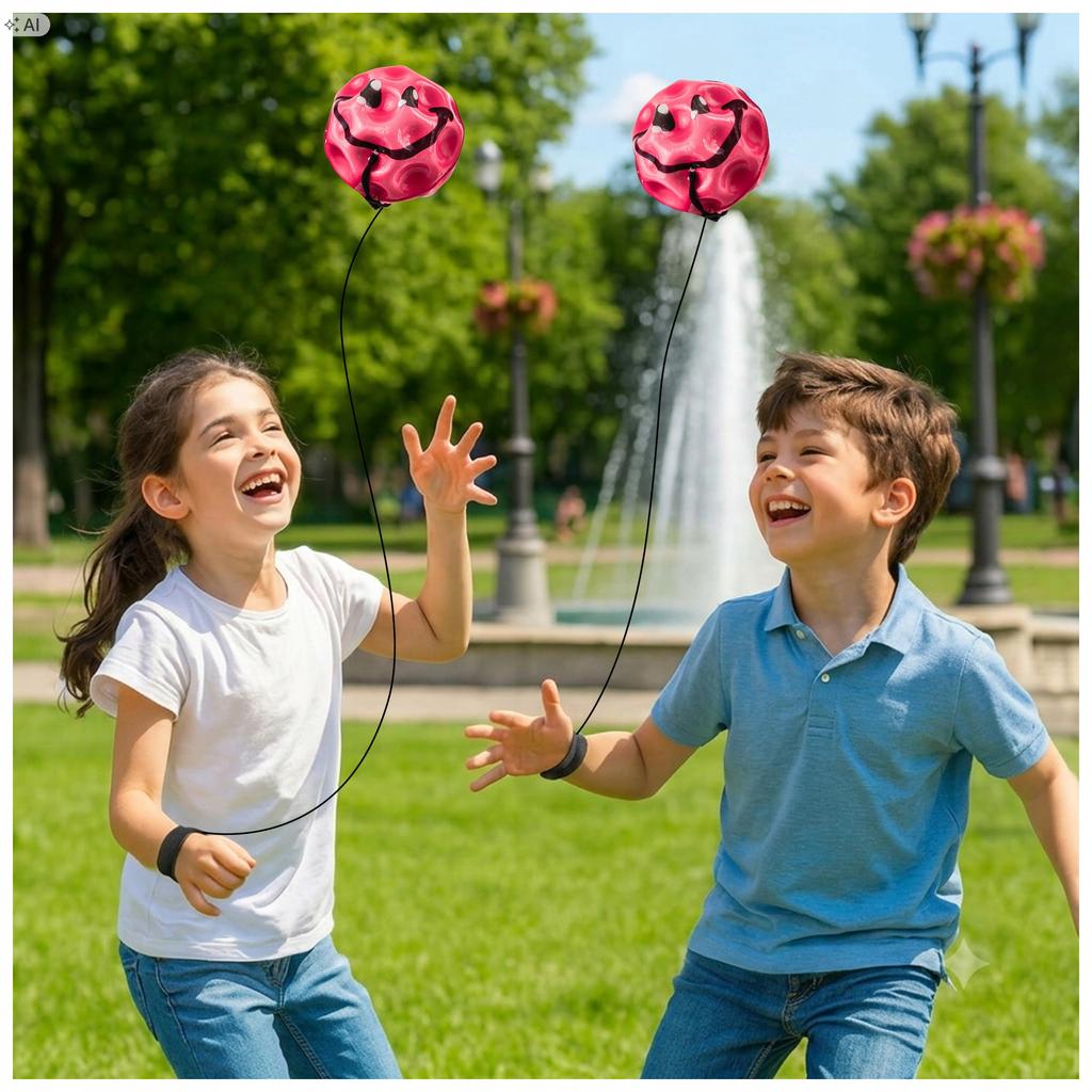 Galaxy Ball on Elastic Band with Wristband Meteor Smile Anti-stress 7cm