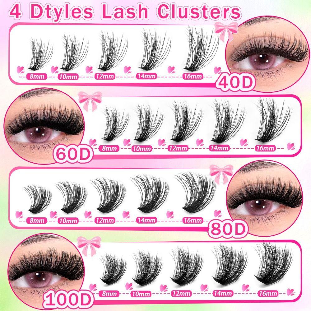 Wispy Style False Eyelashes Natural Look Fake Eyelash DIY Lash Extension Kit Eye Lash Extension