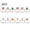 Festive Table Decor Christmas Party Place Card Holders, Cartoon Santa Reindeer Name Tag Stands Seat Markers for Seating, DIY Write-On Decor,