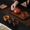 Chinese-style purple clay pot, one pot of four cups of kung fu tea set, high-end gifts for elders to lead customers' business activities