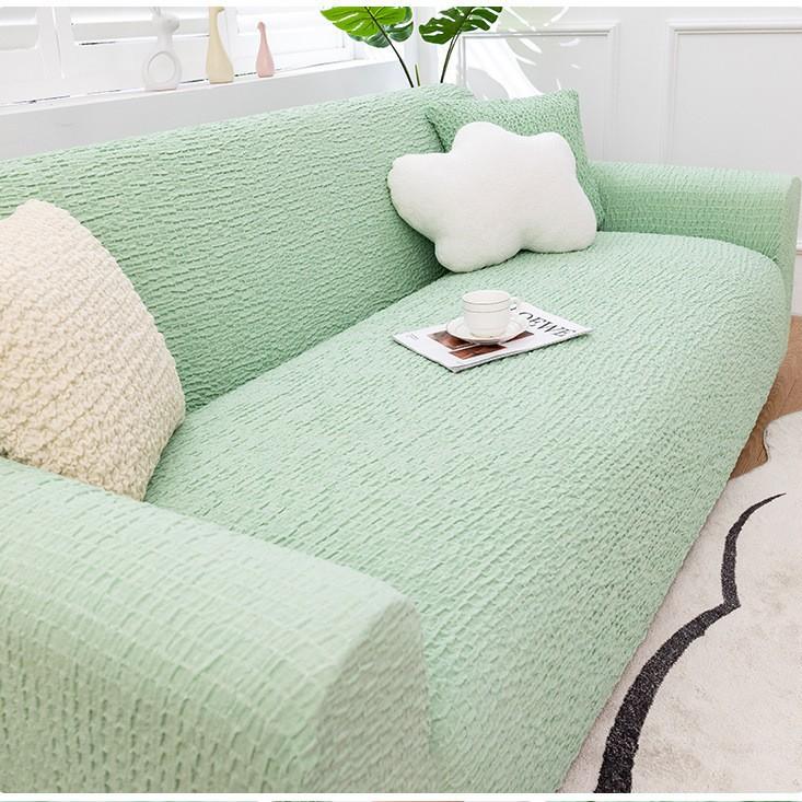 Чехол на диван из пузырчатой ткани, полная защита, кремовый стиль, устойчивый к царапинам кошек, эластичный протектор для дивана