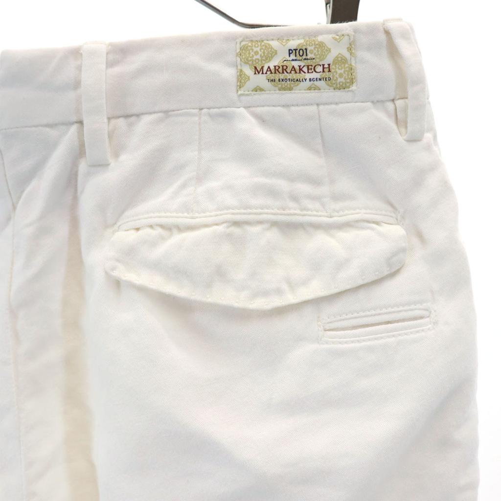 PT01 Льняная смесь Длинные брюки 46 Белый МАРРАКЕШ Мужские Б/У