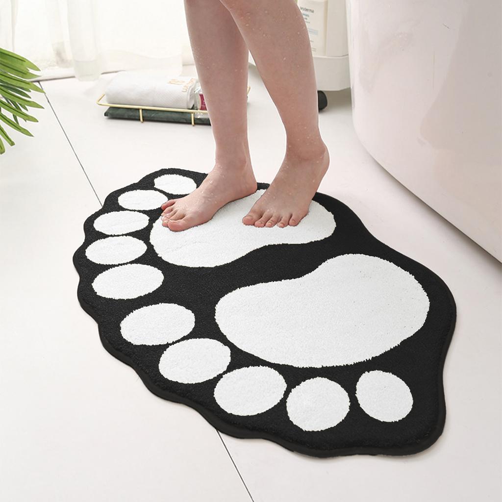 Thickened Simple Cartoon Bathroom Mat Non-slip Absorbent Mat Imitation Cashmere Mat Bedroom Bedside Wear-resistant Foot Mat