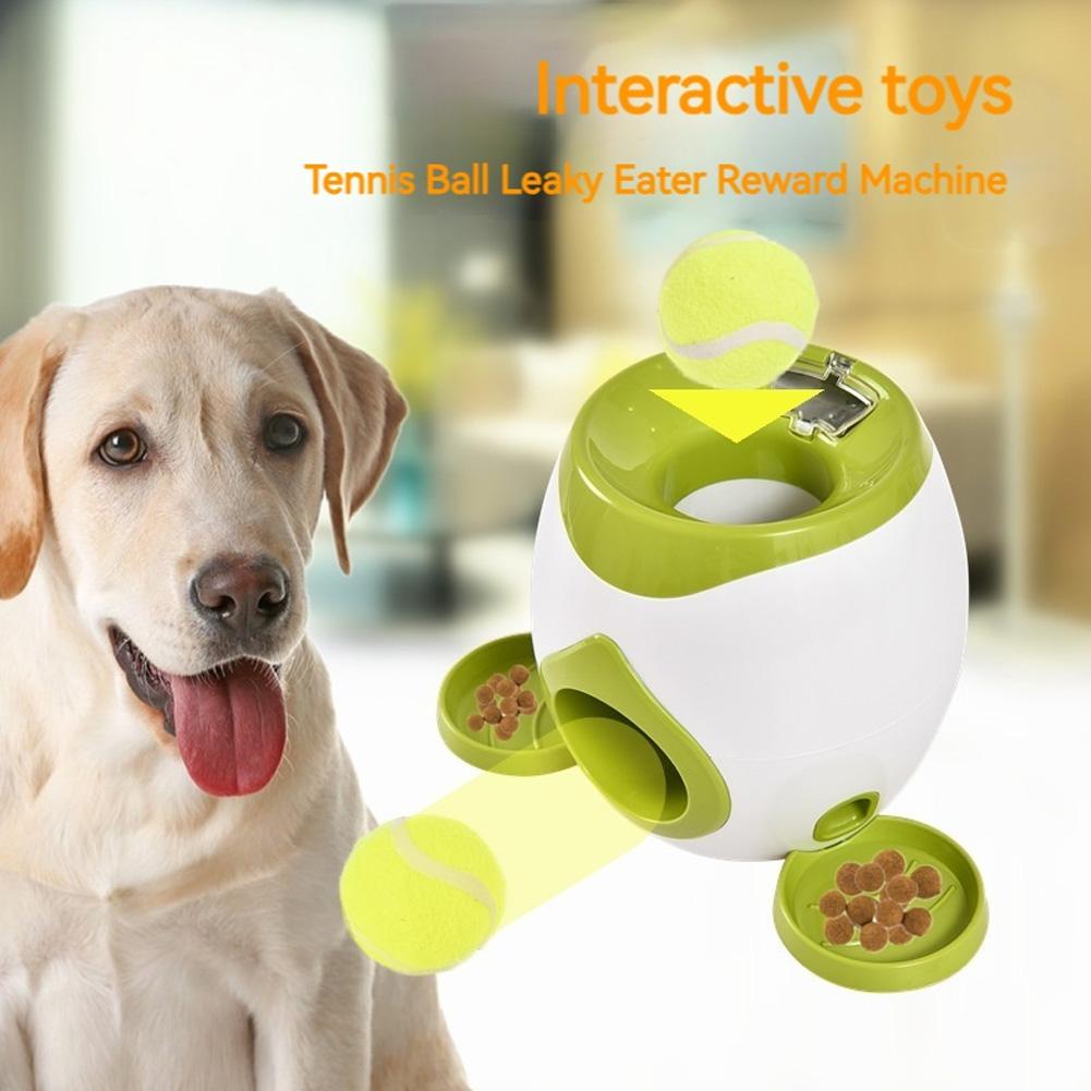 Automatic Dog Ball Launcher Dog Tennis Food Reward Machine Dog Tennis Ball Machine Slow Feeder for Small and Medium Dogs