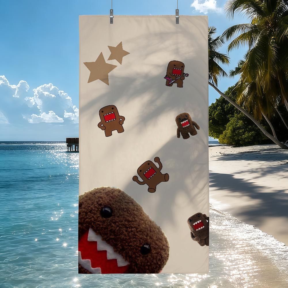 Мультяшное полотенце D-Domo K-Kun Быстросохнущие пляжные полотенца подходят для бассейнов, кемпинга, йоги и спортзала