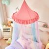 Rainbow Bed Canopy for Girls Dreamy Kids Princess Dome Bed Tent Breathable