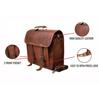 14" Leather Messenger Bag Laptop Case Office Briefcase Gift for Men Computer Distressed Shoulder Bag