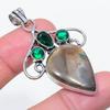 Natural Labradorite, Diopside 925 Sterling Silver Jewelry Pendant 2.21" D9f57