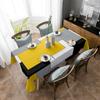 Yellow Mosaic Color Abstract Art Waterproof Tablecloth Wedding Decor Table Runner Coffee Dinning Decor Table Cover