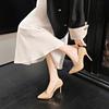 Summer New Pointed Thin Heel Temperament High Heel Light Mouth Patent Leather Single Shoes Nude Versatile High Heels