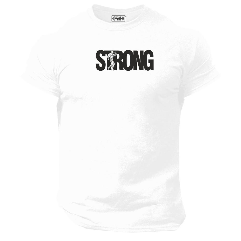 Strong T Shirt Gym Clothing Bodybuilding Training Workout Boxing Mma Gymwear Top